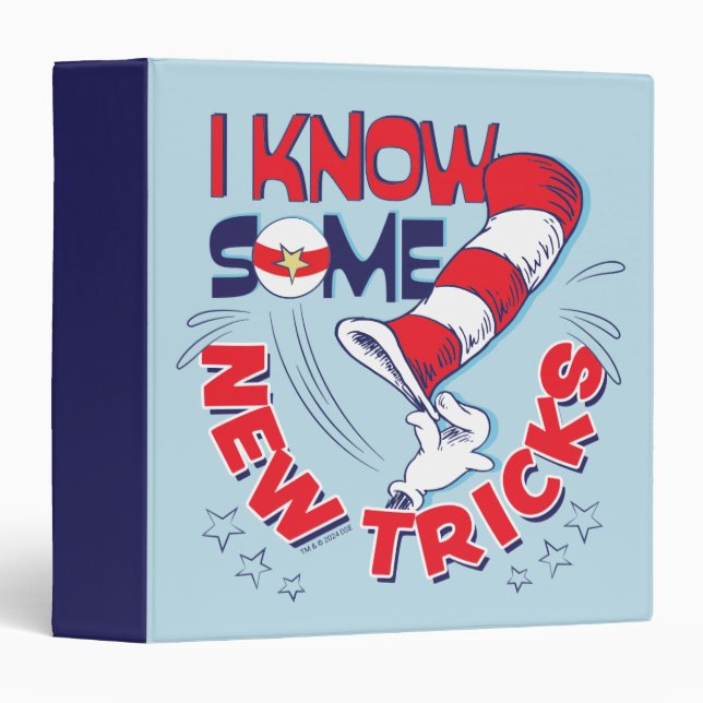 Cat In the Hat I Know Some New Tricks 3 Ring Binder (Front/Spine)