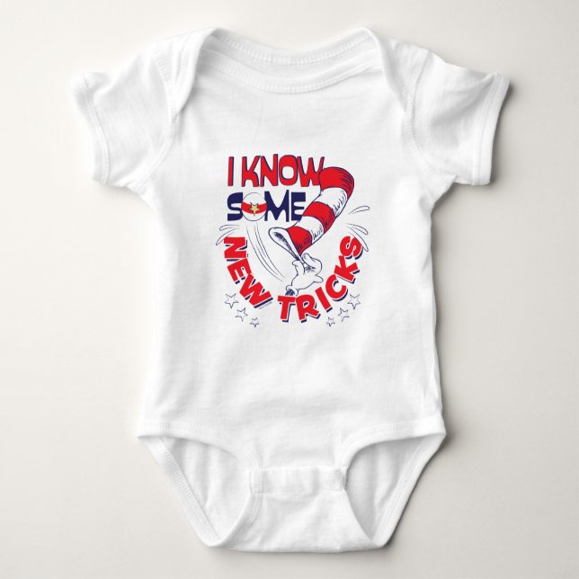 Cat In the Hat I Know Some New Tricks Baby Bodysuit (Front)