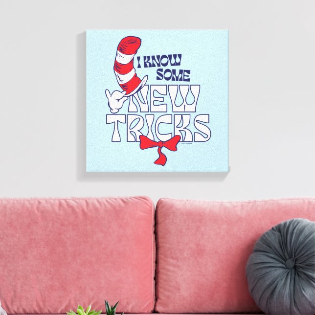 Cat In the Hat | I Know Some New Tricks Canvas Print (Insitu(LivingRoom))