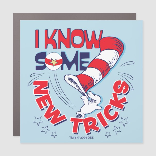 Cat In the Hat I Know Some New Tricks Car Magnet (Front)