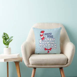 Cat In the Hat I Know Some New Tricks Throw Pillow