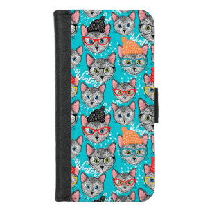 Cat in the hat iPhone 8/7 wallet case