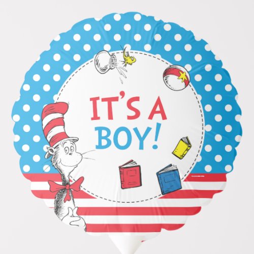 Cat in the Hat  Its a Boy Baby Shower Balloon