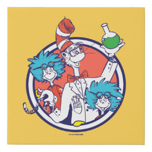 Cat in the Hat & Lab Tech One Lab Tech Two Faux Canvas Print