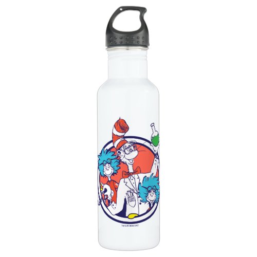 Cat in the Hat  Lab Tech One Lab Tech Two Stainless Steel Water Bottle