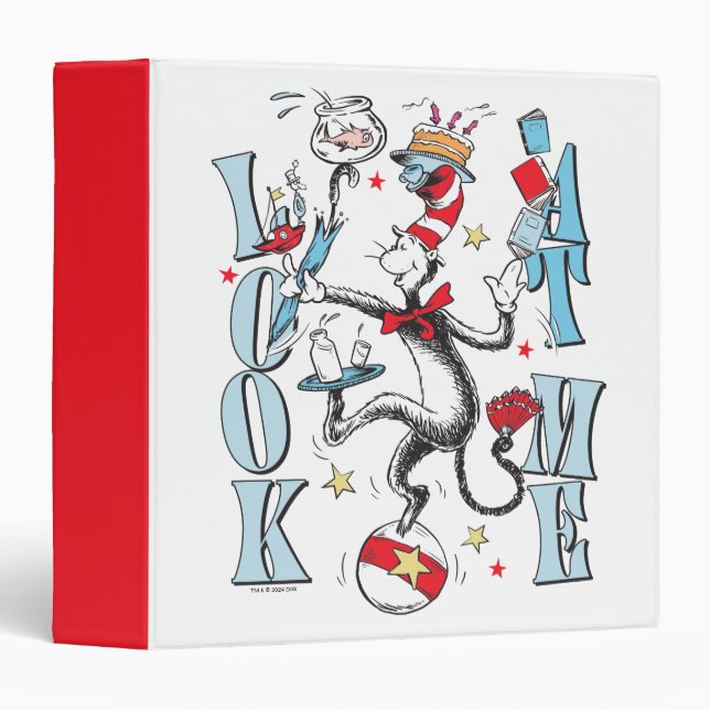 Cat In the Hat | Look At Me 3 Ring Binder (Front/Spine)