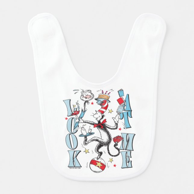 Cat In the Hat | Look At Me Baby Bib (Front)