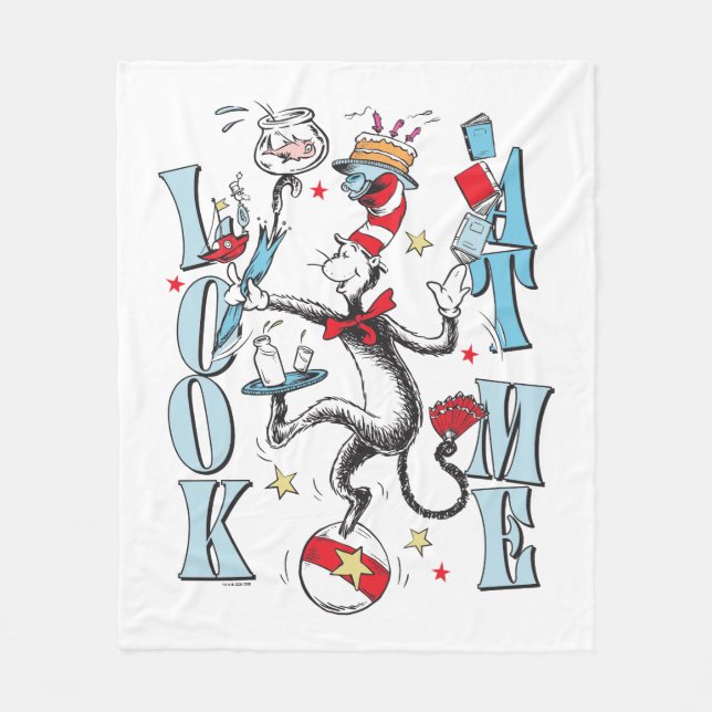Cat In the Hat | Look At Me Fleece Blanket (Front)