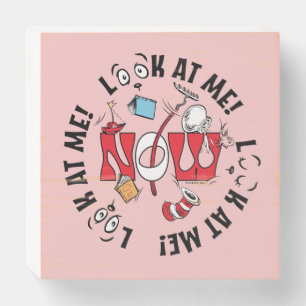 Cat In the Hat Look At Me! Look At Me! Wooden Box Sign