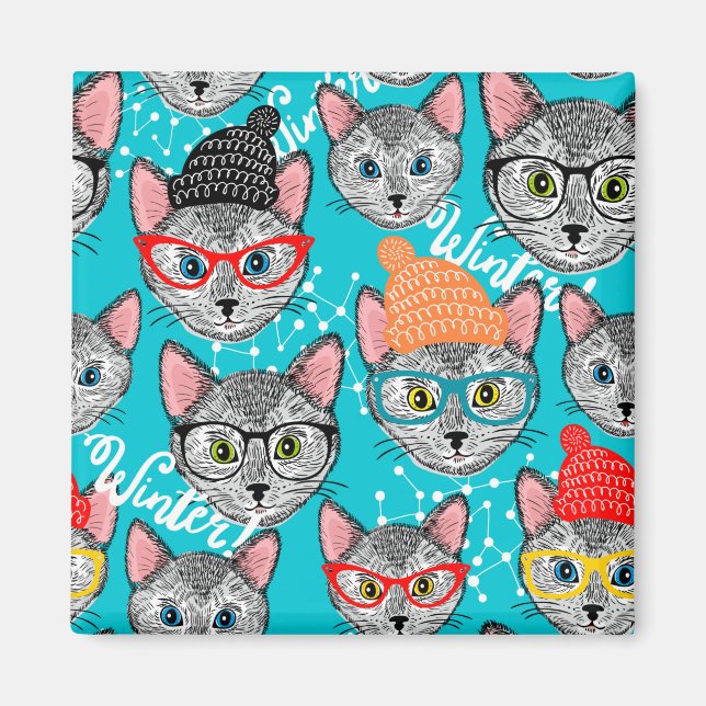 Cat in the hat magnet (Front)