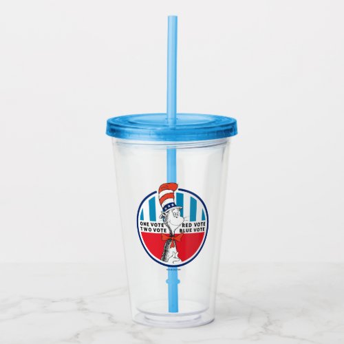 Cat in the Hat  One Vote Two Vote Acrylic Tumbler