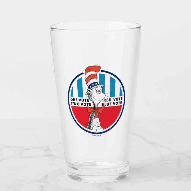 Cat in the Hat | One Vote, Two Vote Glass (Front)