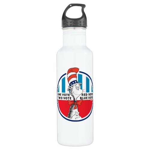 Cat in the Hat  One Vote Two Vote Stainless Steel Water Bottle