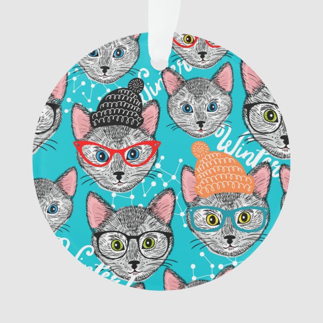 Cat in the hat ornament (Front)