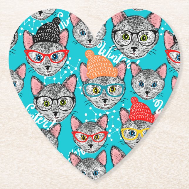 Cat in the hat paper coaster (Front)