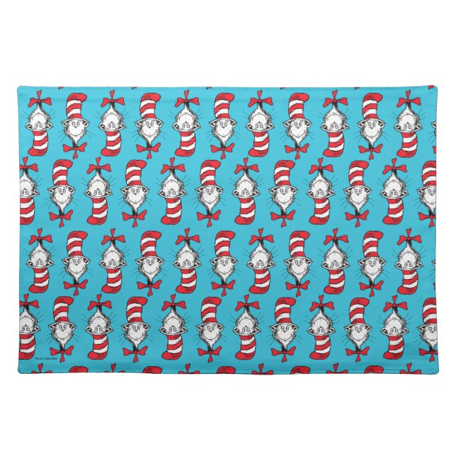 Cat In The Hat Pattern Cloth Placemat (Front)