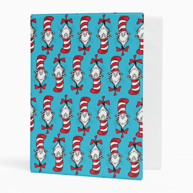Cat In The Hat Pattern Mini Binder (Front/Inside)