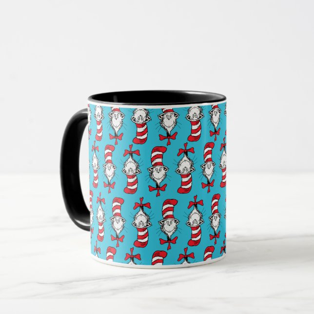Cat In The Hat Pattern Mug (Front Left)