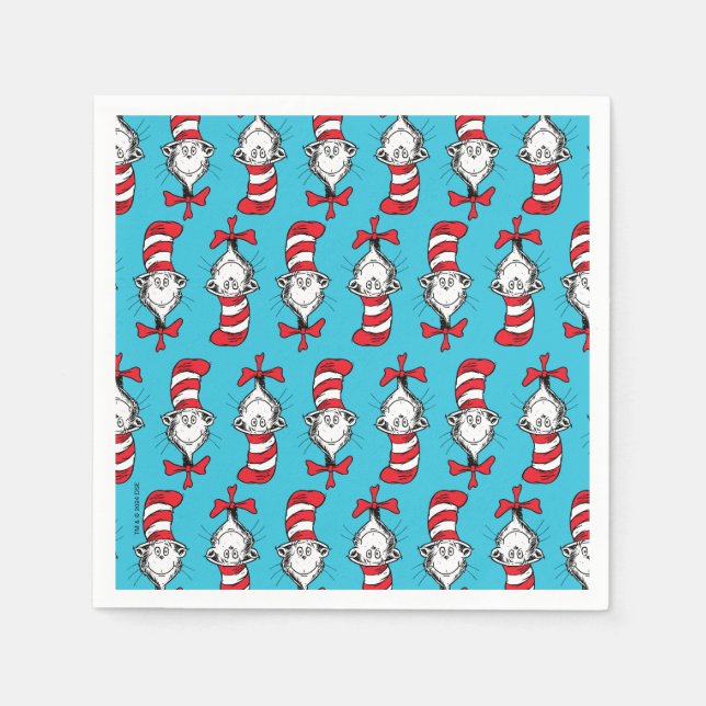 Cat In The Hat Pattern Napkins (Front)