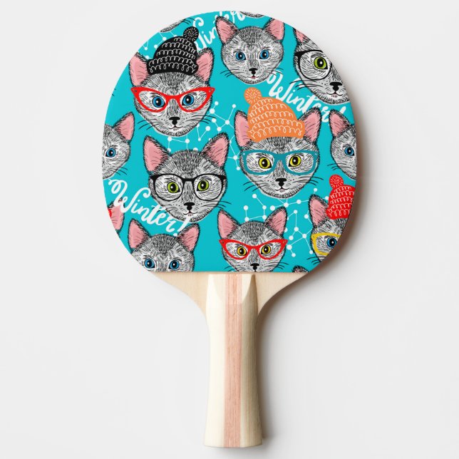 Cat in the hat ping pong paddle (Front)