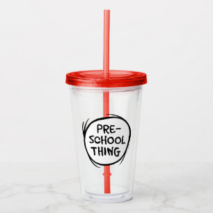 Cat in the Hat Preschool Thing Acrylic Tumbler