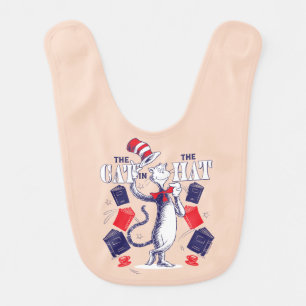 Cat In the Hat Reading Books Baby Bib
