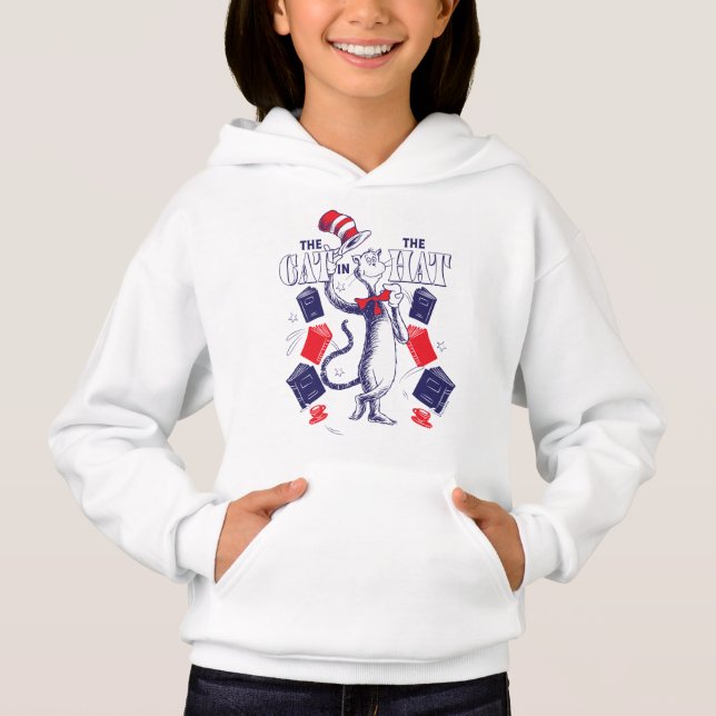 Cat In the Hat | Reading Books Hoodie (Front)
