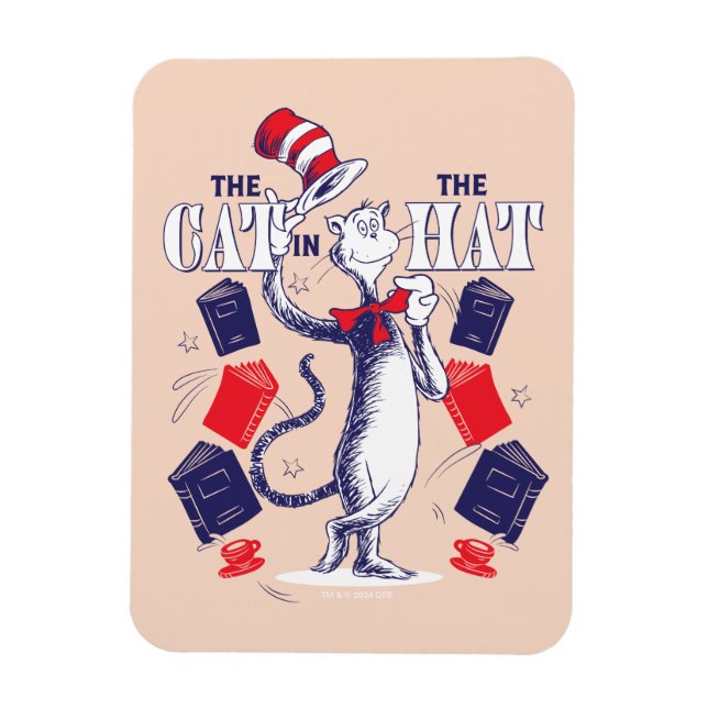 Cat In the Hat | Reading Books Magnet (Vertical)