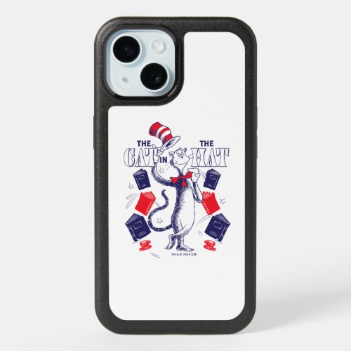 Cat In the Hat  Reading Books iPhone 15 Case