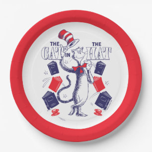 Cat In the Hat Reading Books Paper Plates