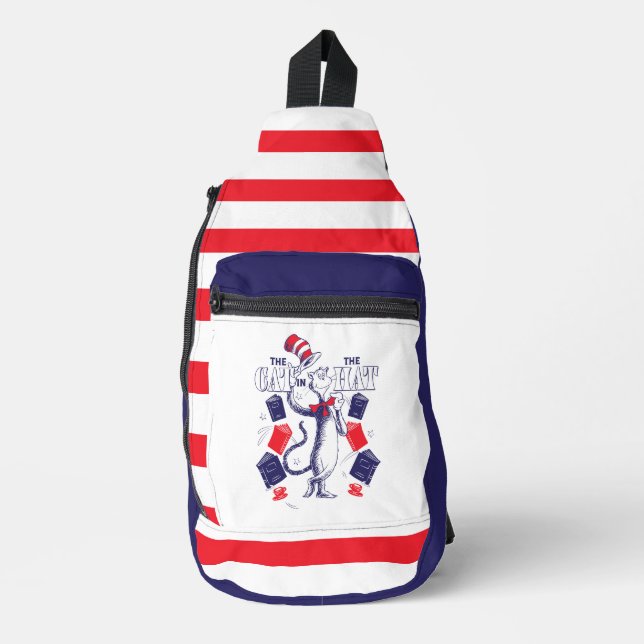 Cat In the Hat | Reading Books Sling Bag (Front)