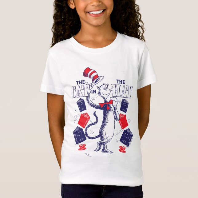 Cat In the Hat | Reading Books T-Shirt (Front)
