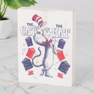Cat In the Hat Reading Books Wooden Box Sign