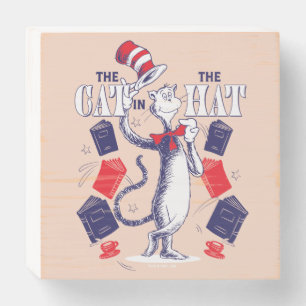 Cat In the Hat Reading Books Wooden Box Sign