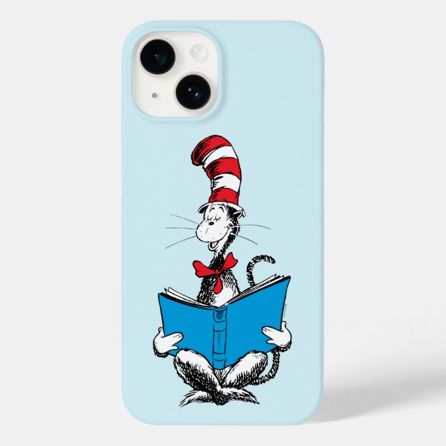 Cat in the Hat Reading Case-Mate iPhone Case (Back)