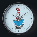 Cat in the Hat Reading Clock<br><div class="desc">This classic Dr. Seuss graphic features Cat in the Hat.</div>