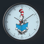 Cat in the Hat Reading Clock<br><div class="desc">This classic Dr. Seuss graphic features Cat in the Hat.</div>