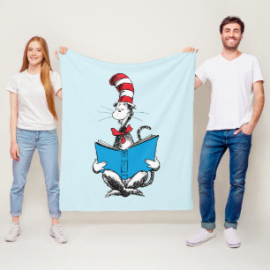 Cat in the Hat Reading Fleece Blanket