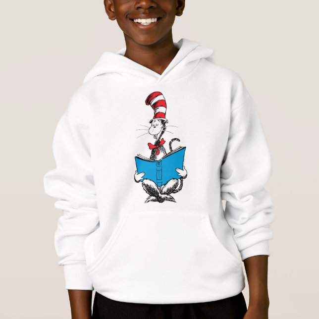 Cat in the Hat Reading Hoodie (Front)