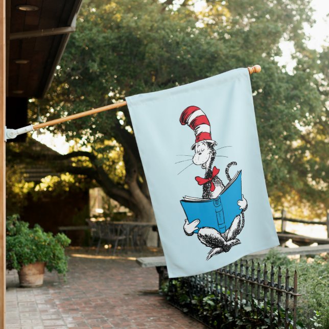 Cat in the Hat Reading House Flag (In SItu)