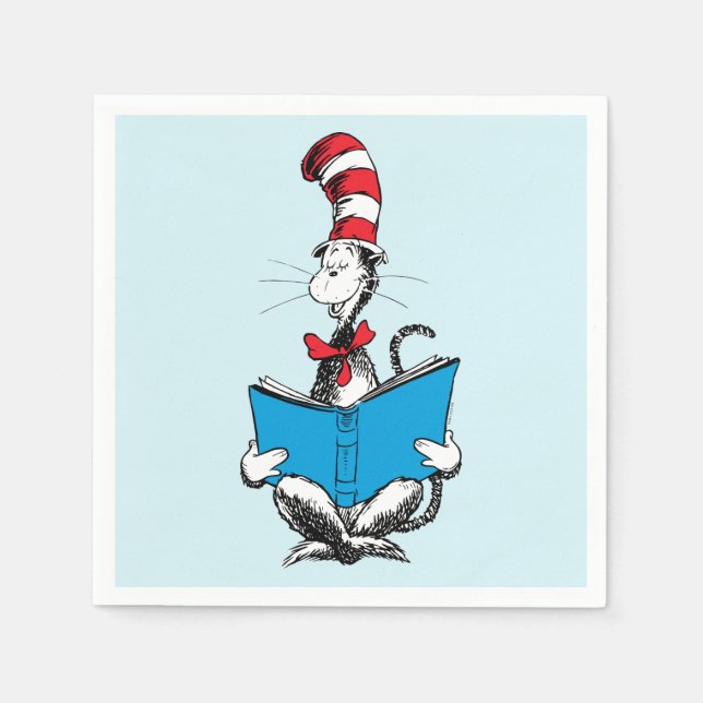 Cat in the Hat Reading Napkins (Front)