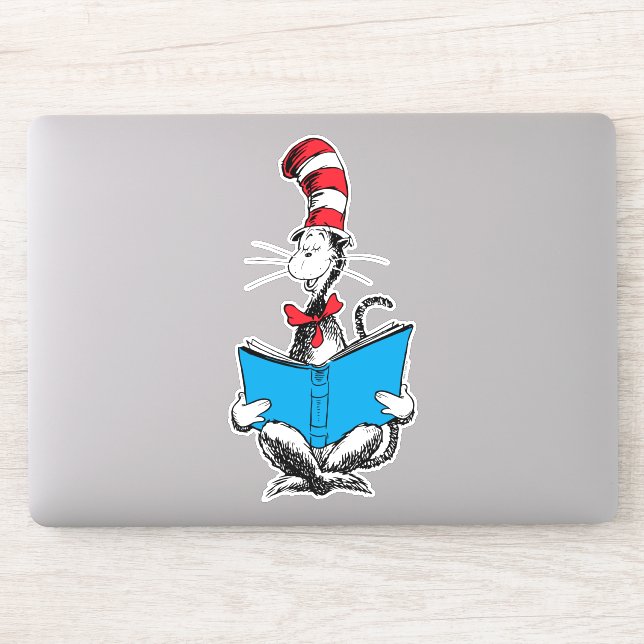 Cat in the Hat Reading Sticker (Computer)