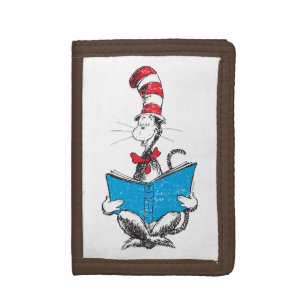 Cat in the Hat Reading Trifold Wallet