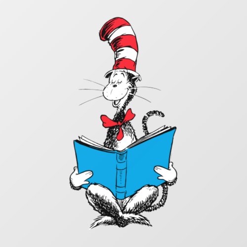 Cat in the Hat Reading Wall Decal