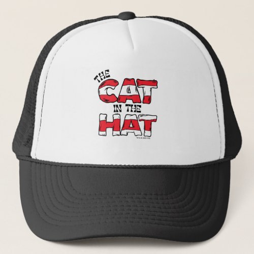 Cat In the Hat  Red  White Striped Text