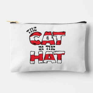 Cat In the Hat Red & White Striped Text Accessory Pouch