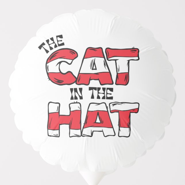 Cat In the Hat | Red & White Striped Text Balloon (Front)