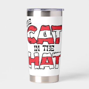 Cat In the Hat Red & White Striped Text Insulated Tumbler
