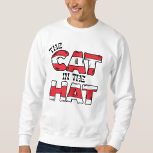 Cat In the Hat Red & White Striped Text Sweatshirt