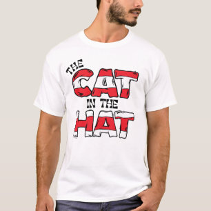 Cat In the Hat   Red & White Striped Text T-Shirt